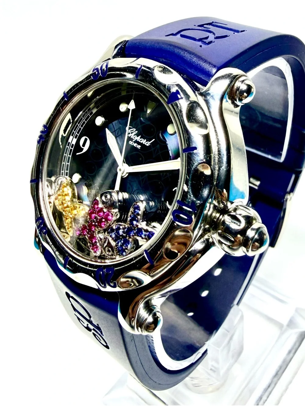 CHOPARD HAPPY SPORT Quartz 38mm Steel 3 Floating Fishes Watch